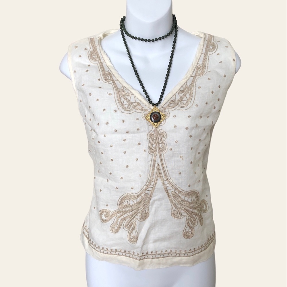 Sleeveless Linen Top